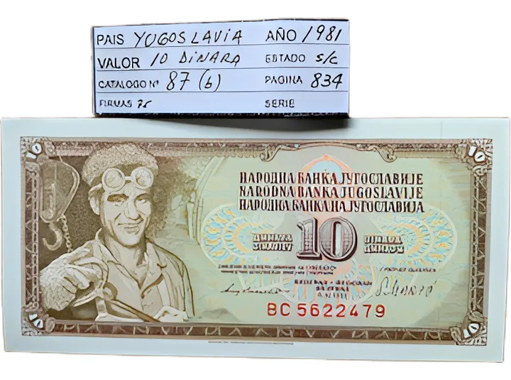 Robmar-billete Sin Circular-yugoslavia-10 Dinara De Año 1981 - Imagen 2