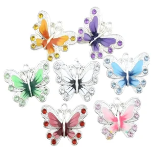Robmar-colgante Mariposa Para Collar Varios Colores Importado