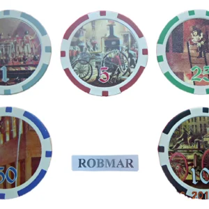 Robmar-fichas Hotel Privado De Ruleta - Lote De 5 Unidades