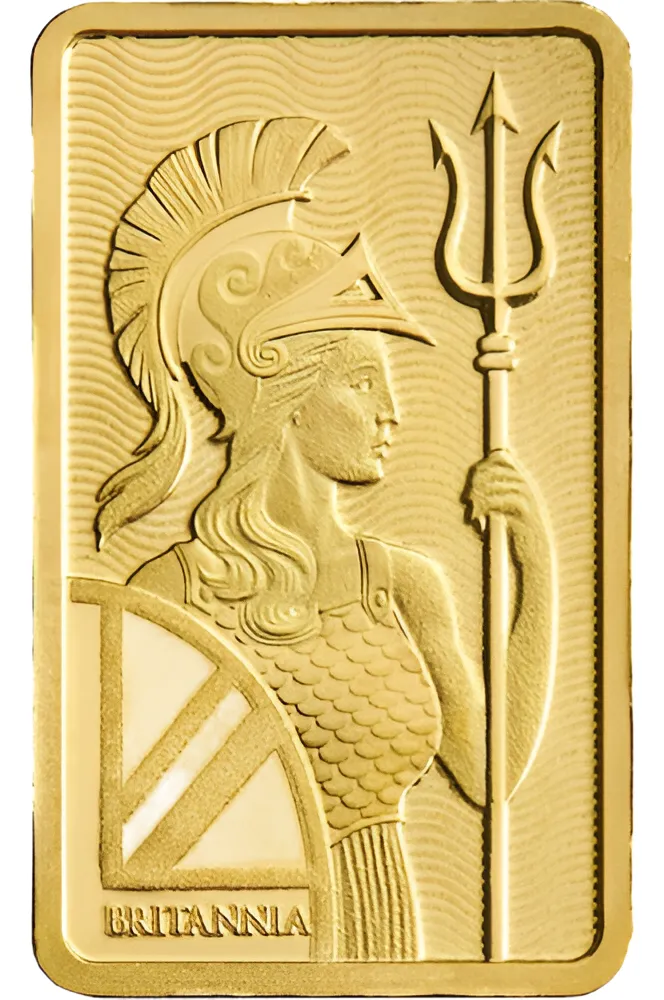 Robmar-lingote Britania De 1 Gramo De Oro Puro.24 K. Sellada