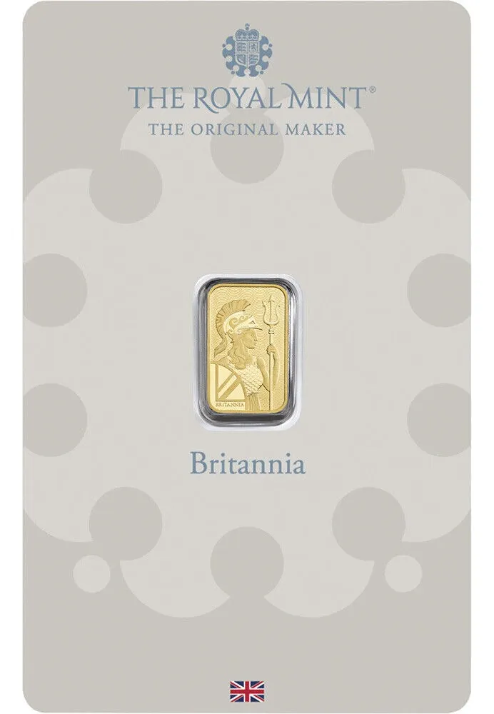 Robmar-lingote Britania De 1 Gramo De Oro Puro.24 K. Sellada - Imagen 4
