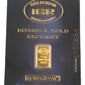 Robmar-lingote De Estambul Medio Gramo.de oro Puro 24 K. Sellado y numerado