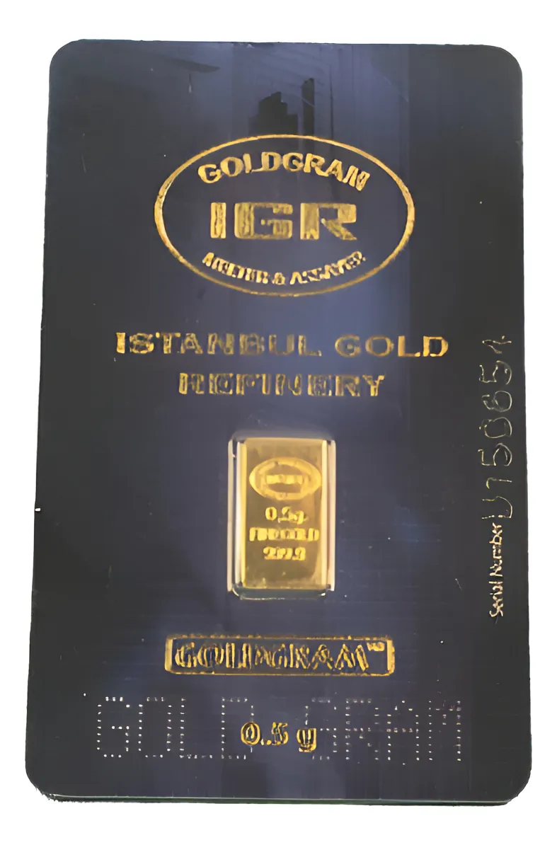 Robmar-lingote De Estambul Medio Gramo.de oro Puro 24 K. Sellado y numerado