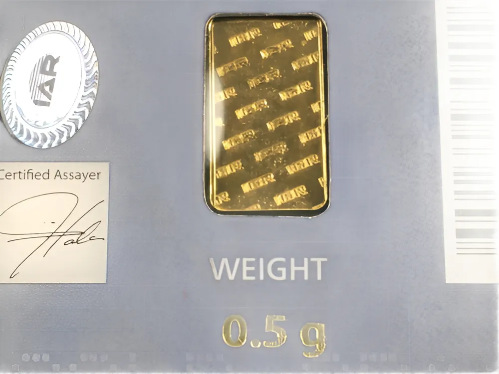 Robmar-lingote De Estambul Medio Gramo.de oro Puro 24 K. Sellado y numerado - Imagen 4