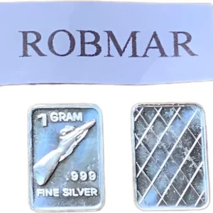 Robmar-USA-Lingote De 1g Plata Pura 24k 0,999-N°85-Escopeta