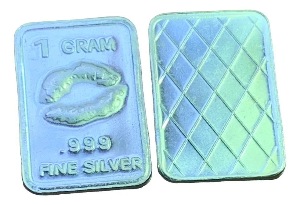 Robmar-USA-Lingote De 1g Plata Pura 24k 0,999-N°10-Labios - Imagen 2