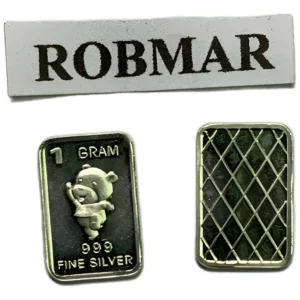 Robmar-USA-Lingote De 1g Plata Pura 24k 0,999-N°13-Osito Caminando