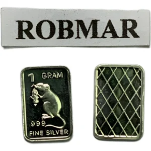 Robmar-USA-Lingote De 1g Plata Pura 24k 0,999-N°18-Rata