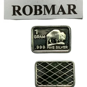 Robmar-USA-Lingote De 1g Plata Pura 24k 0,999-N°2-Bisonte