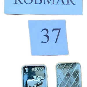 Robmar-lingote N°37-plata Pura 1g 24k. U.s.a. Un Ciervo-3d.