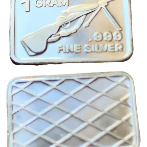 Robmar-USA-Lingote De 1g Plata Pura 24k 0,999-N°39-Ametralladora