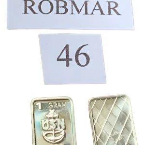 Robmar-lingote N°46-1 G.plata 24k-usa Marina + Estuche En 3d