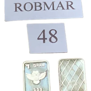 Robmar-USA-Lingote De 1g Plata Pura 24k 0,999-N°48-Lechuza