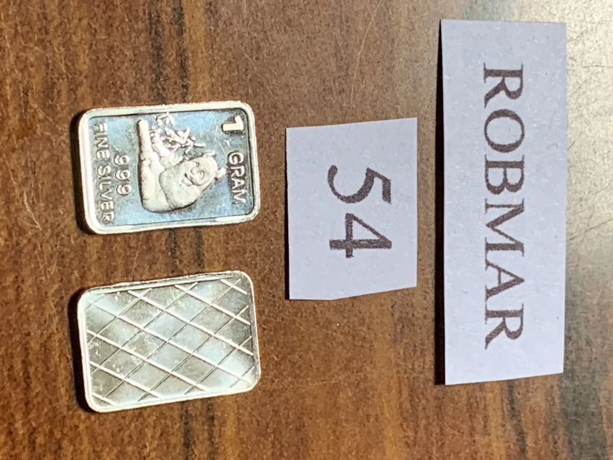 Robmar-USA-Lingote De 1g Plata Pura 24k 0,999-N°54-Panda - Imagen 2