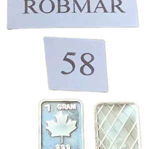 Robmar-lingote N°58-1 G.plata 24k-hoja De Arce+estuche En 3d