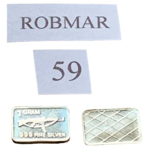 Robmar-lingote N°59-1 G.plata 24k-rifle Repetición +estuche 3d