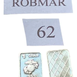 Robmar-USA-Lingote De 1g Plata Pura 24k 0,999-N°62-Símbolo Navy