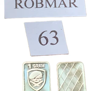 Robmar-USA-Lingote De 1g Plata Pura 24k 0,999-N°63-un pirata