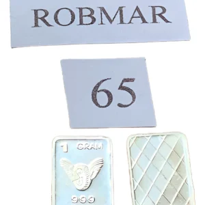 Robmar-USA-Lingote De 1g Plata Pura 24k 0,999-N°65-Una Rueda Alada