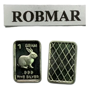 Robmar-lingote N°7 1 G. Plata 24k-1 Conejo + Estuche En 3d