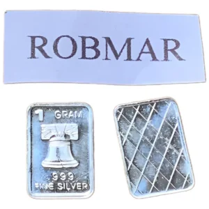 Robmar-USA-Lingote De 1g Plata Pura 24k 0,999-N°75-Campana De La Libertad