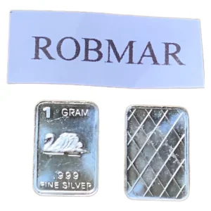 Robmar-USA-Lingote De 1g Plata Pura 24k 0,999-N°78-Cisne
