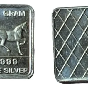 Robmar-USA-Lingote De 1g Plata Pura 24k 0,999-N°79-Caballo
