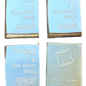 Robmar-lote De 3 lingotes 1 G. Plata Pura 999-valcambi-suiza