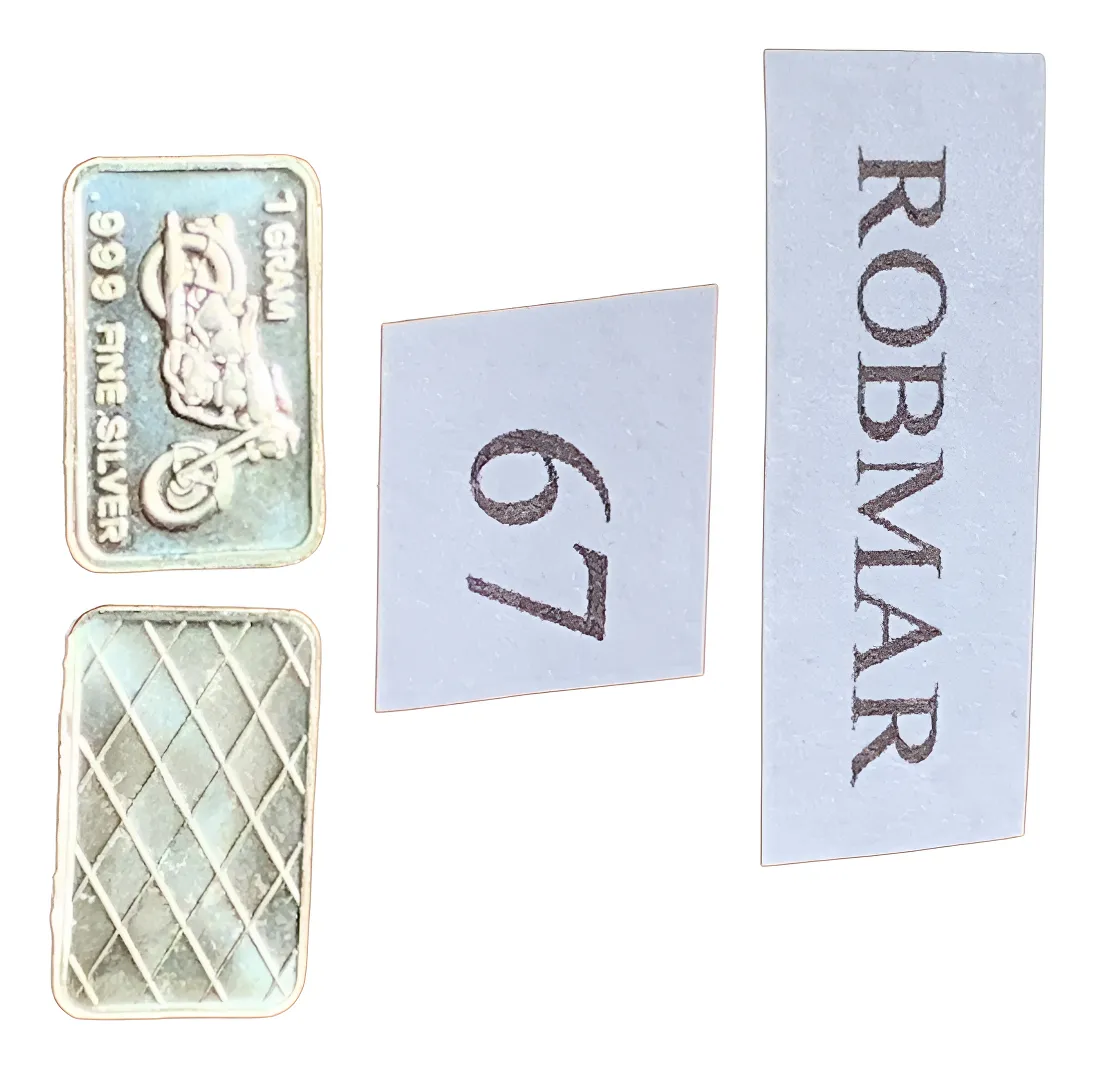 Robmar-USA-Lingote De 1g Plata Pura 24k 0,999-N°67-Motocicleta - Imagen 2