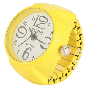 Robmar-novedad Anillo Con Reloj Unico Con Baño De Oro 24 K.