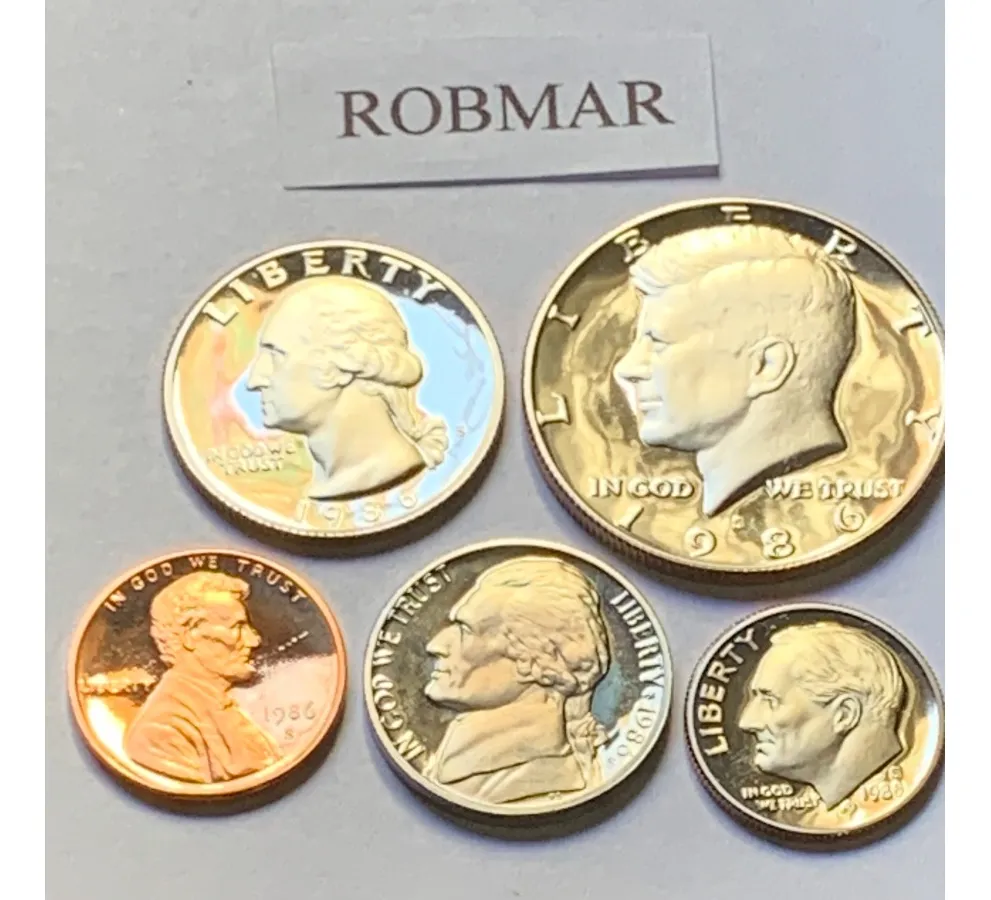 Robmar-USA-25 Cent .1986-prof Ceca S-certificada Y Capsula - Imagen 3