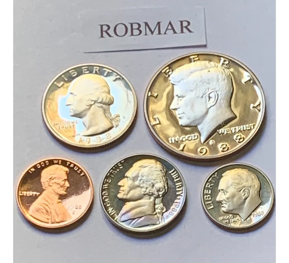 Robmar-USA-5 Cent. 1988 Prof Ceca S- Certificada Y Capsula - Imagen 3
