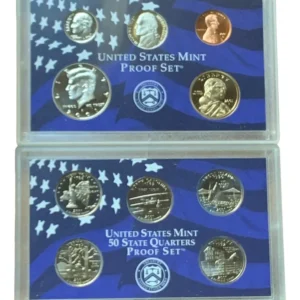 Robmar-u.s.a.estuche-2-blister 10 Monedas 2001 Proof Ceca S