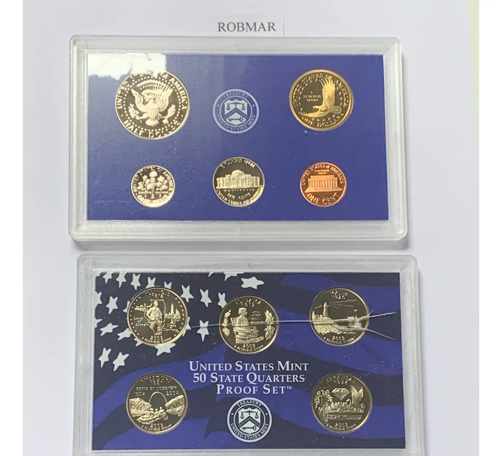 Robmar-u.s.a.estuche-2-blister 10 Monedas 2003 Proof Ceca S - Imagen 3