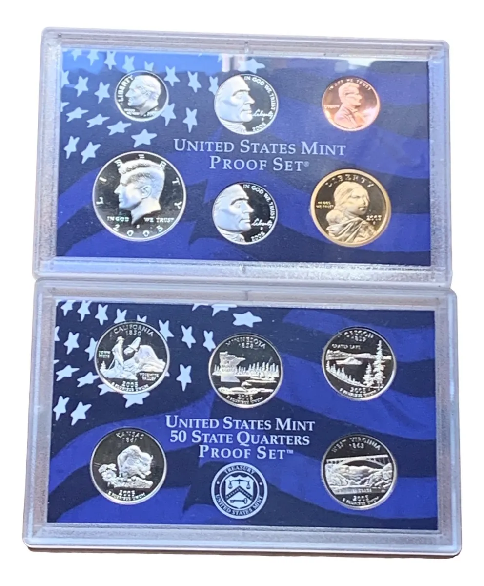 Robmar-USA-Estuche-2 Blisters Con 10 Monedas-2005-Proof Set