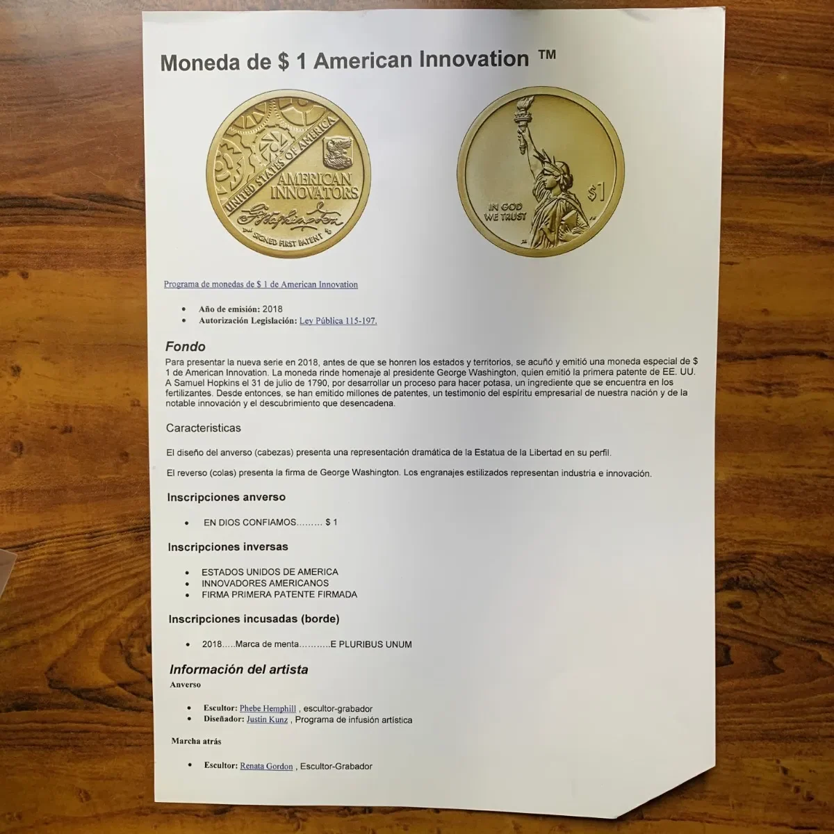 Robmar-USA-1 Dólar-Serie Innovation-N°15 del año 2022 - Imagen 5