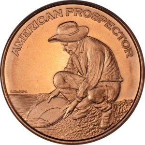 Robmar-USA-Moneda De Cobre Puro 24k 0,999-N°575-Buscador De Oro