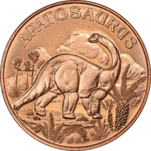 Robmar-USA-Moneda De Cobre Puro 24k 0,999-N°606-Aparatosaurus
