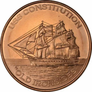 Robmar-USA-Moneda De Cobre Puro 24k 0,999-N°586-Fragata-Constitution
