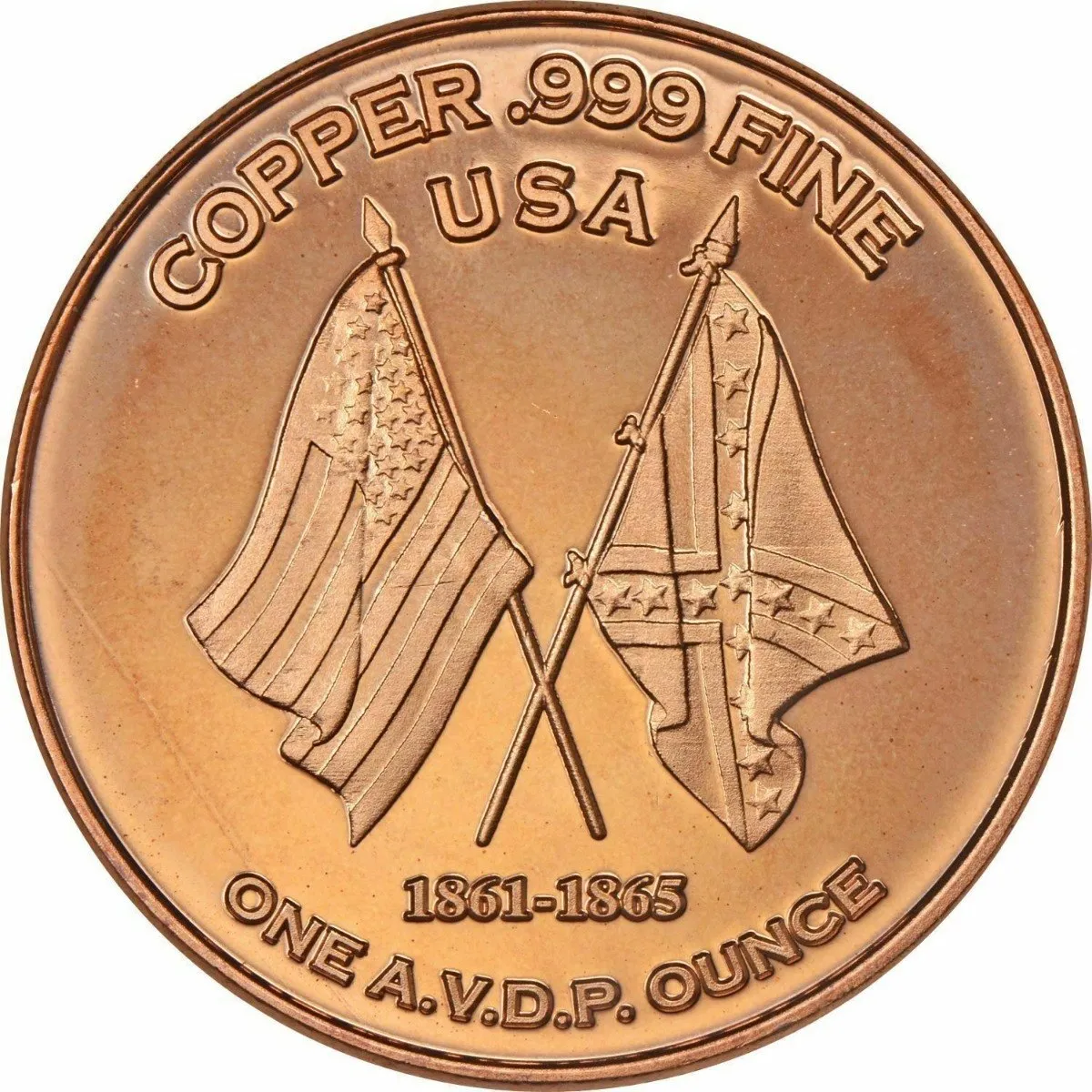 Robmar-USA-Moneda De Cobre Puro 24k 0,999-N°589-Civil War Battle - Imagen 2