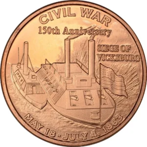 Robmar-USA-Moneda De Cobre Puro 24k 0,999-N°591-Civil War-150th 2