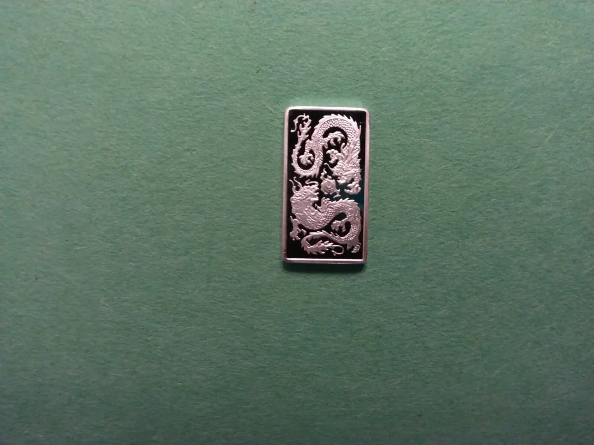 Robmar-USA-1 lingote De 2,5g Plata 0,999-Dos Dragones - Imagen 3