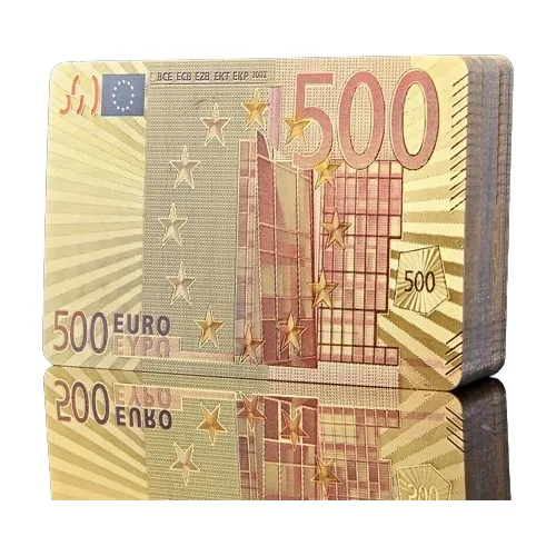Robmar-USA-Naipe De Poquer Plasticos bañados En Oro Euros 500 - Imagen 5