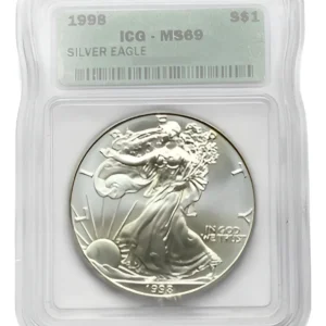 Robmar-USA-blister De 1 Onza Plata 24k.-1998-el 13o Emitido