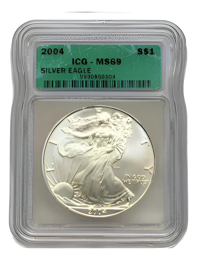 Robmar-USA-blister De 1 Onza Plata 24k.-2004-el 19o Emitido