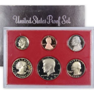 Robmar-USA-estuche Con Emisión 5 Del Añ0 1980 Proof.ceca S