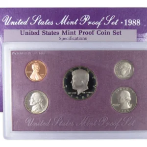 Robmar-USA-estuche Con Emisión 5 Del Añ0 1988 Proof.ceca S