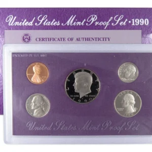 Robmar-USA-estuche Con Emisión 5 Del Añ0 1990 Proof.ceca S