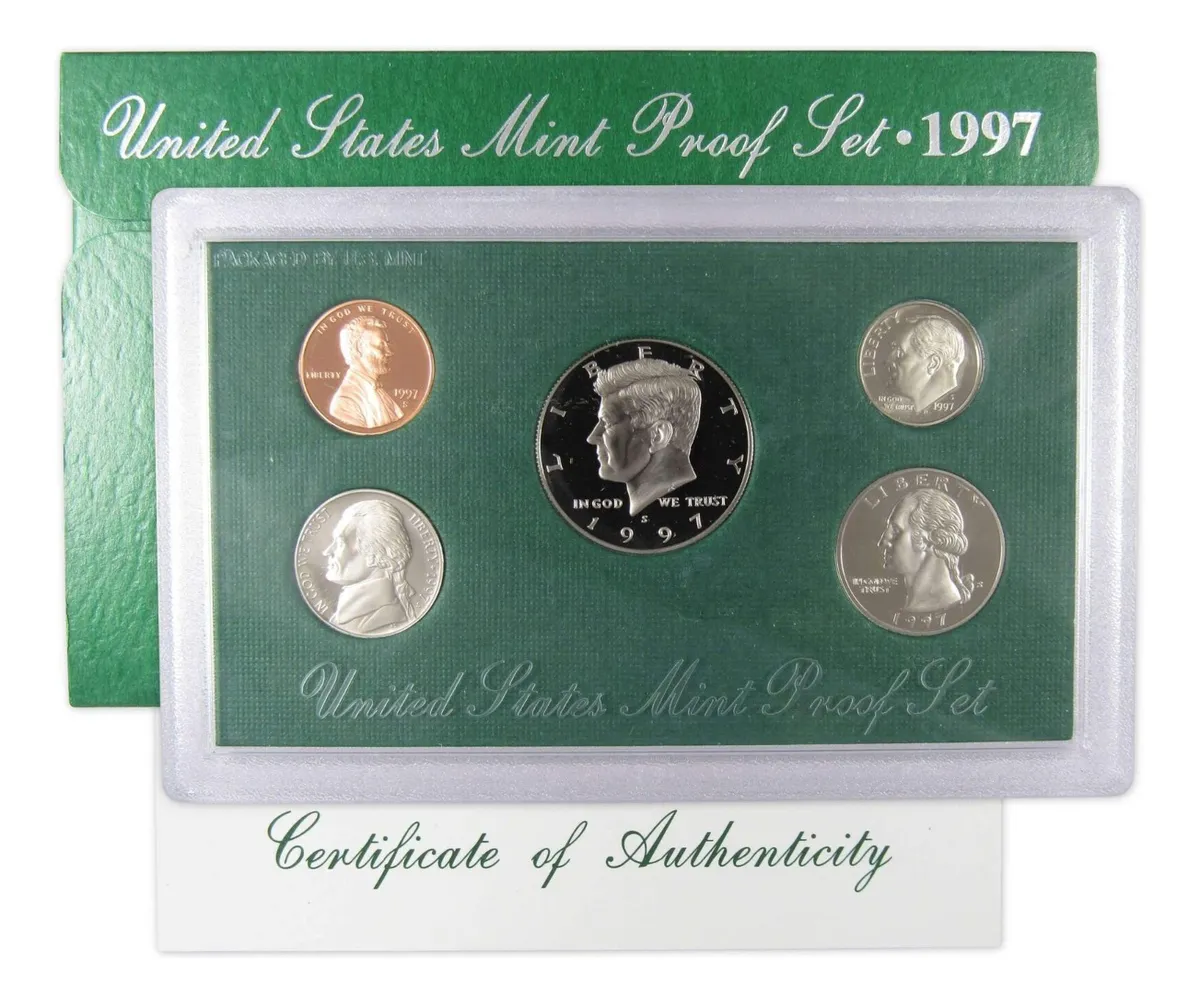 Robmar-USA-estuche Con Emisión 5 Del Añ0 1997 Proof.ceca S