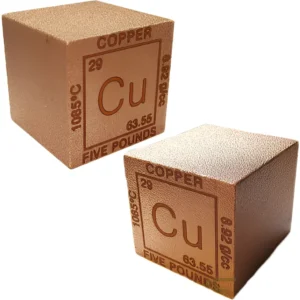 Robmar-USA-lingote de 80 Onzas 2,4kilos Cobre-puro 24k.con forma de Cubo